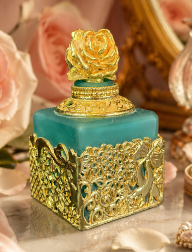 Bottiglia profumo vetro - bottiglia, verde