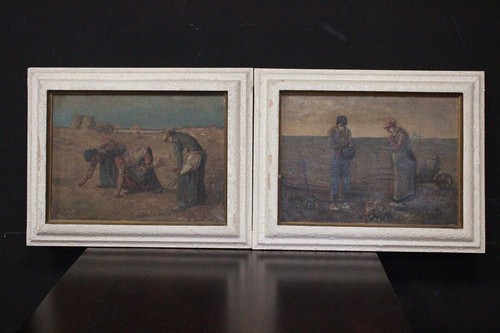 Quadri coppia olio su - /,