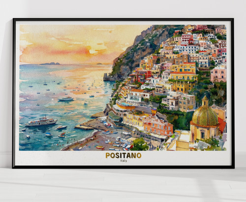 Poster positano acquerello - poster,