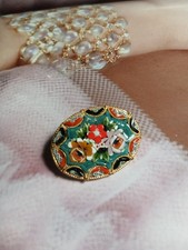 Spilla vintage, anni 60, micro mosaico, vetri di Venezia,  3,5 cm. x 2,7 cm.