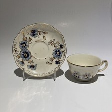 ZSOLNAY porcellana moka fiordaliso blu dipinto a mano