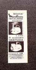 L901- Advertising Pubblicità -1960- MOULINEX , NOVITA' TRITACARNE E GRATTUGIA