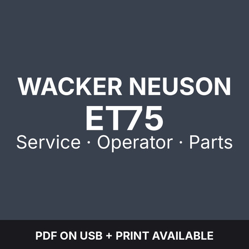 Wacker neuson et75 - neuson,