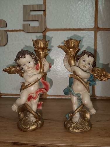 Coppia statuine cherubini - statuine, ,cherubini