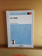 Olivetti ET 2500 Manuale Dell'operatore Edz Originale 1988 Italia 