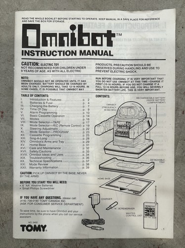 Tomy omnibot manuale - omnibot,