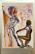 SERIGRAFIE SALVADOR DALI' 6 lastre ARGENTO 925: "I MESTIERI DELL'UOMO".