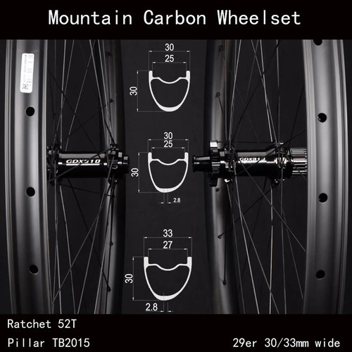 Set ruote carbonio - carbonio, 29er