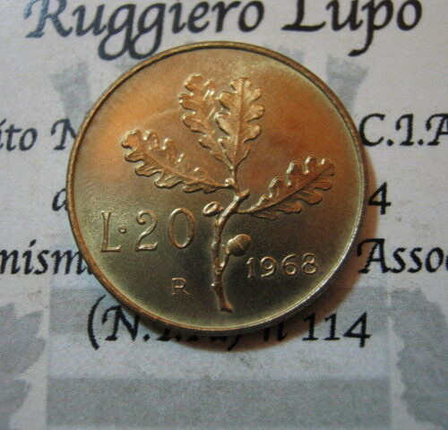 Repubblica italiana lire - italiana, 20