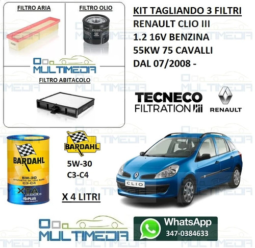 Kit tagliando filtri olio - kit,