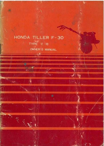 Motozappa honda f30 manuale - honda,