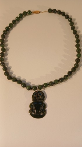 Collana maori perline - maori, giada
