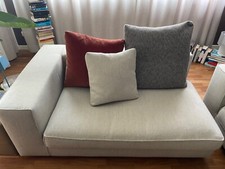 Divano Art Nova, modello Shabby, 160cm, beige, seduta 79cm