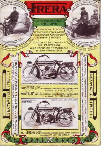Pubblicita 1915 modelli moto - pubblicita',