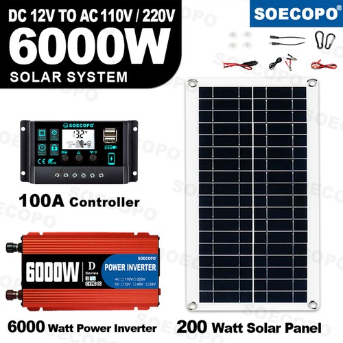 Kit pannello solare 6000w 100a - pannello,