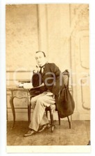 1865 ca TORINO Ritratto conte di SAN GIORGIO alla scrivania - Foto DI CHANAZ CDV