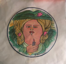 Ugo Tapparini- Fumatrice - Pastelli su cartoncino - cm 65 X 65 - Opera unica