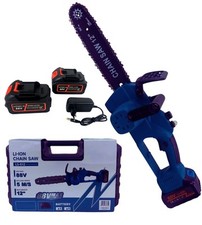 Sega Elettrica da 12" con Olio 2 batterie 88V Motosega 800W Potatura Taglio Rami