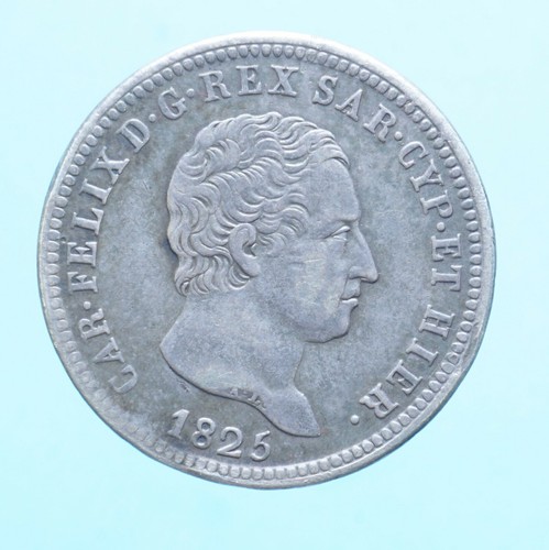 Carlo felice lire 1825 - felice,