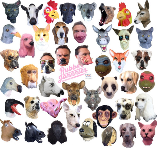 Maschera animale lattice - animale,