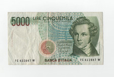 Banconota 5000 lire bellini - ,