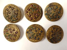 6 Bottoni Antichi Metallo