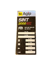AGIP SINT 2000 OLIO TARGHETTA ADESIVA  ETICHETTA TAGLIANDO VINTAGE AUTO EPOCA