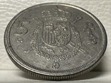 MONETA 5 PTAS PESETAS 1975 CARLOS I REY DE ESPANA