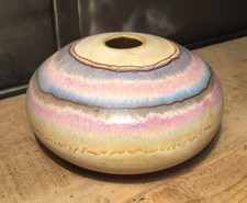 Vase Boule Céramique Signé Kamini Diamètre 12,5 Cm