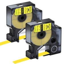 Etichetta Tubo Termoretraibile Compatibile DYMO 18056 1/2" Giallo per Rhino 4200 5200 2PK