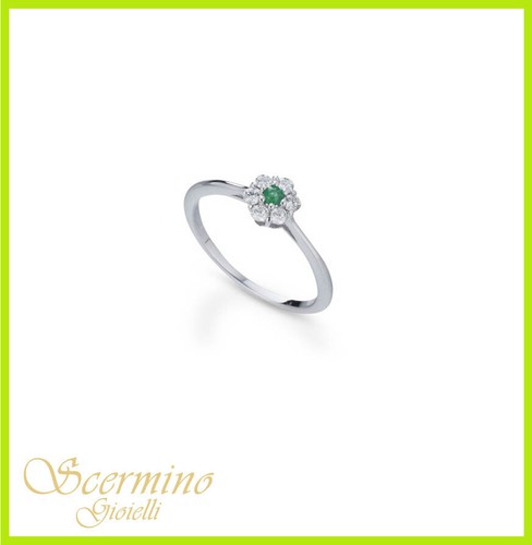 Anello oro bianco 18k con - oro,