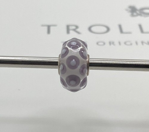 Trollbeads white bump viola - trollbeads,