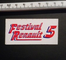Festival Renault 5 Sticker Vintage motor sport adesivo