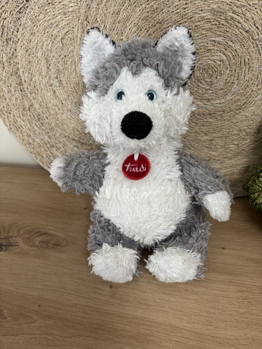 Doudou chien gris - blanc, husky