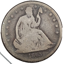 1865-S Mezzo dollaro Liberty