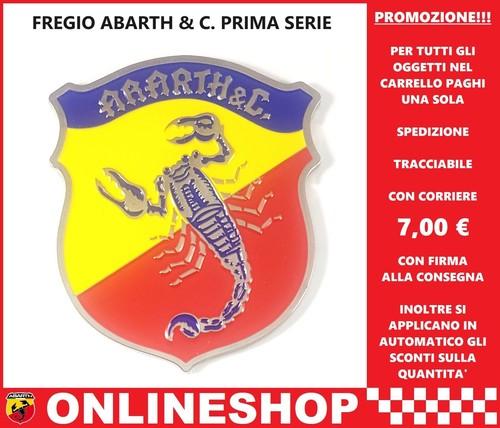 Abarth fregio badge - abarth, &