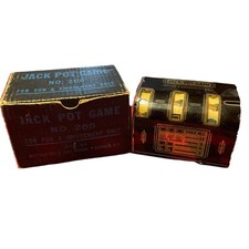 Jack-Pot-Game Slot Machine 1 Braccio Bandito Giocattolo di Latta Buffalo NY USA 1930s...#592