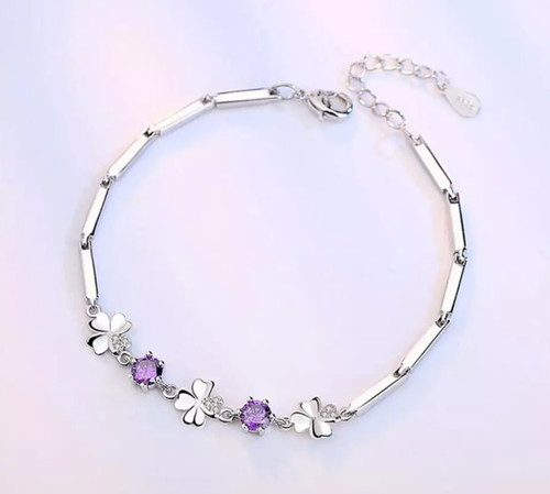 Bracciale fiori quadrifoglio
