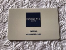 Card Garanzia in Bianco Raymond Weil Parsifal Vintage