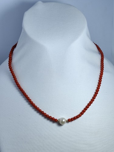 Collana corallo sardegna perla - collana,