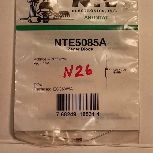 Nte5085a diode zener - diode, n26