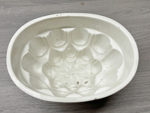 Vintage white ceramic jelly - vintage,