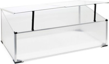 Mini Serra in Policarbonato Trasparente E Alluminio 100X60X40Cm, Tetto Apribile