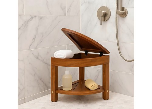 Sgabello doccia teak - doccia,