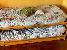 letto a cassettoni, legno chiaro, condizione ottimale 100x75x208