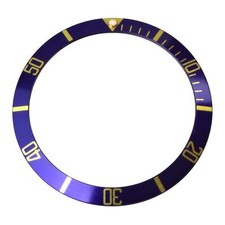 Lunetta intarsiata blu/oro