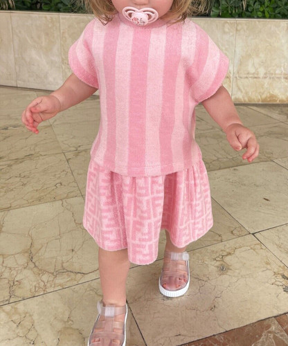Abito rosa fendi bambina - rosa,