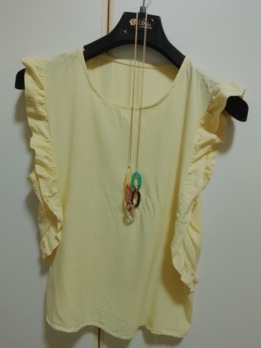 Canotta donna gialla tinta - donna,