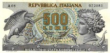 05 Italy / Italy P93a 500 Lire