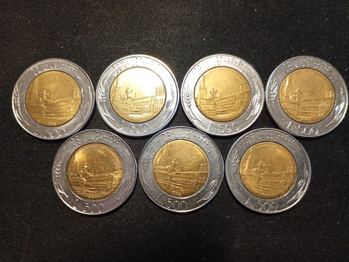 Italia 7 monete da 500 - italia,